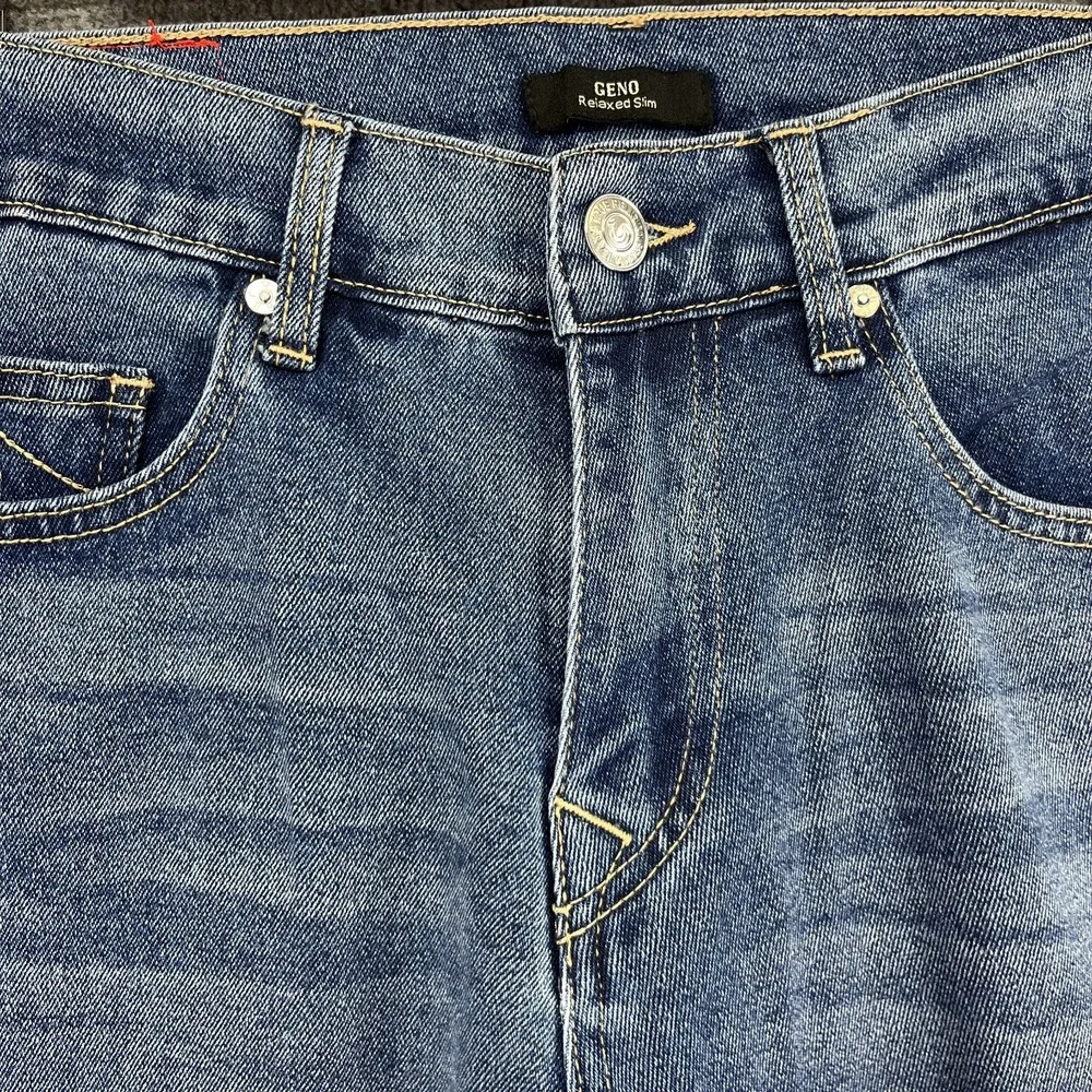 True Religion‎ Geno Relaxed Slim Fit Straight Leg Denim Jeans 32 X 32 Men's Blue